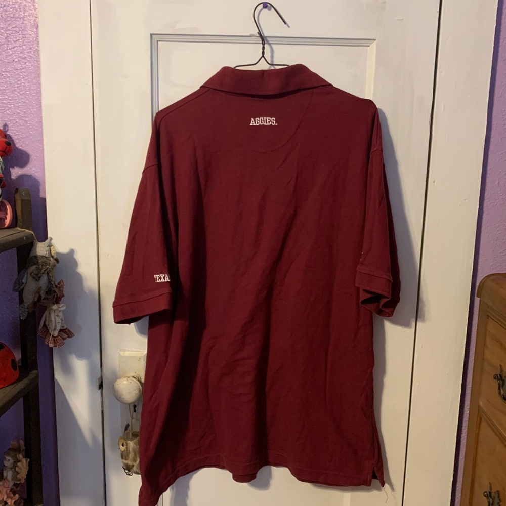 Texas A&M Men’s Short Sleeve Polo Shirt - Picture 3 of 5